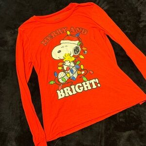 Merry and Bright Long Sleeve Shirt - Red